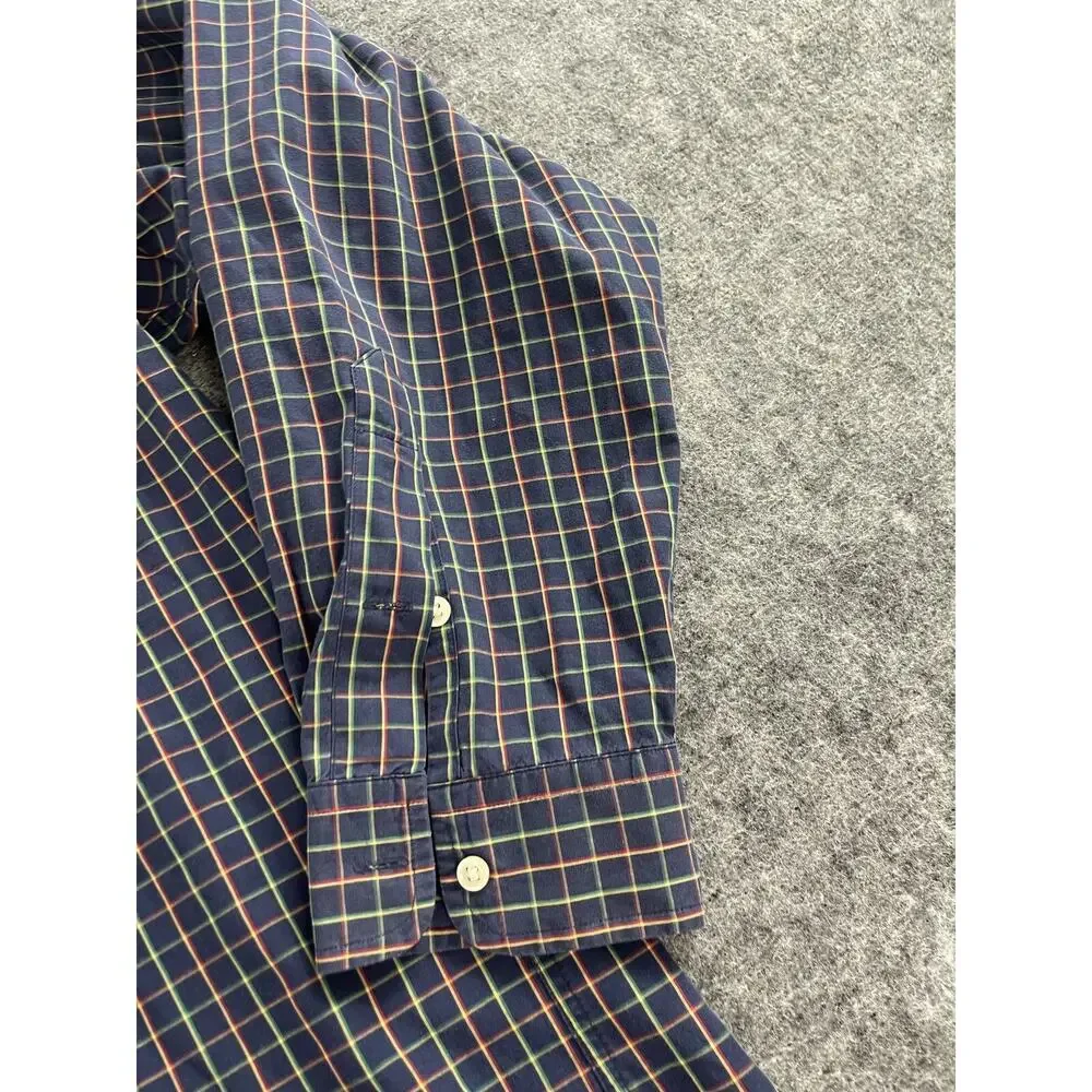 Polo Ralph Lauren Shirt Mens Extra Large Blue Check Plaid Button Up N192